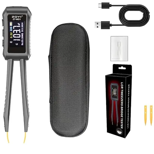 ZOYI Md1 Digital Smart Tweezers Lcr Smd Esr Tester Resistive