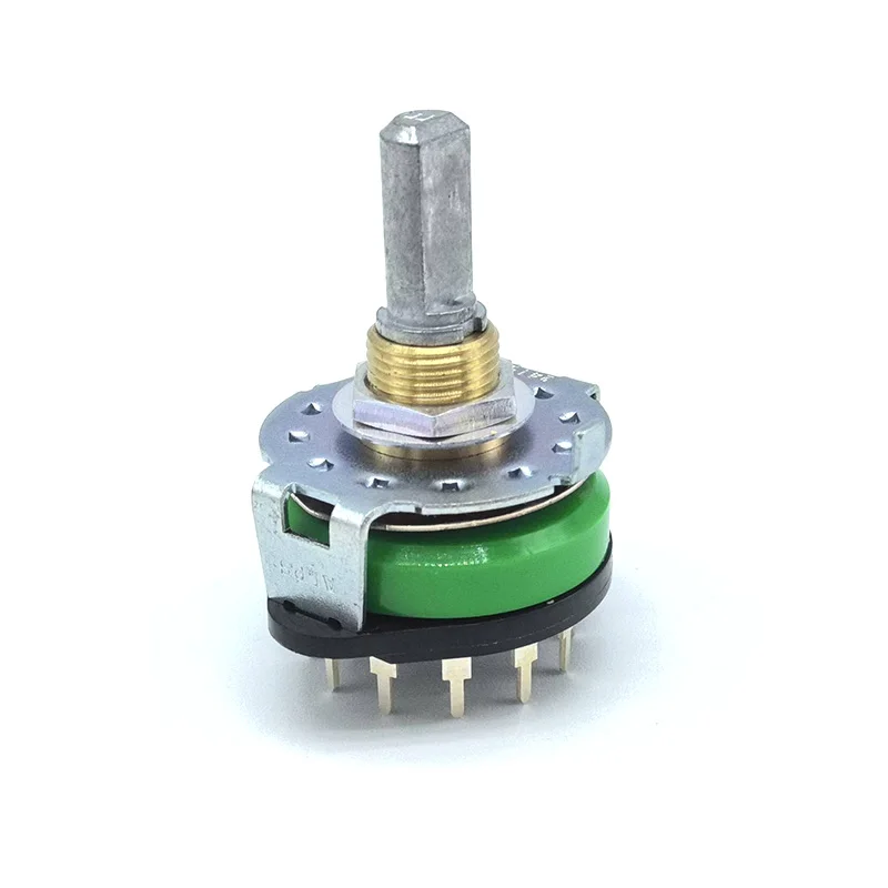 1 pcs SRRM1C7800 ALPS Rotary Band switch 4 pole 12 position audio signal switching switch Half shaft 20mm