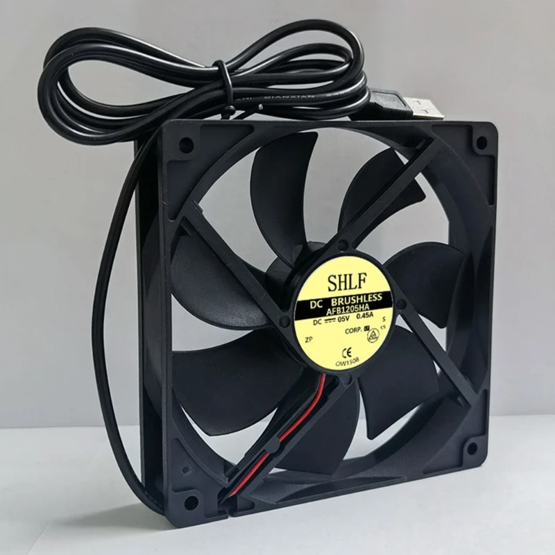USB Fan 5V 12025 12CM Cooling Fan Quiet Computer Case Chassis Router Set-top Box Cooling