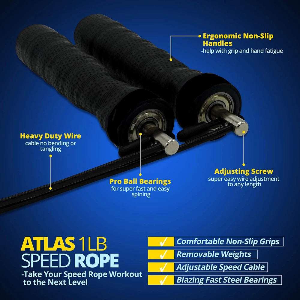 Adjustable Weighted Jump Rope for Women And Men Speed Skipping Rope Anti-Slip Handle for Double Unders Gym Fitness jump rope