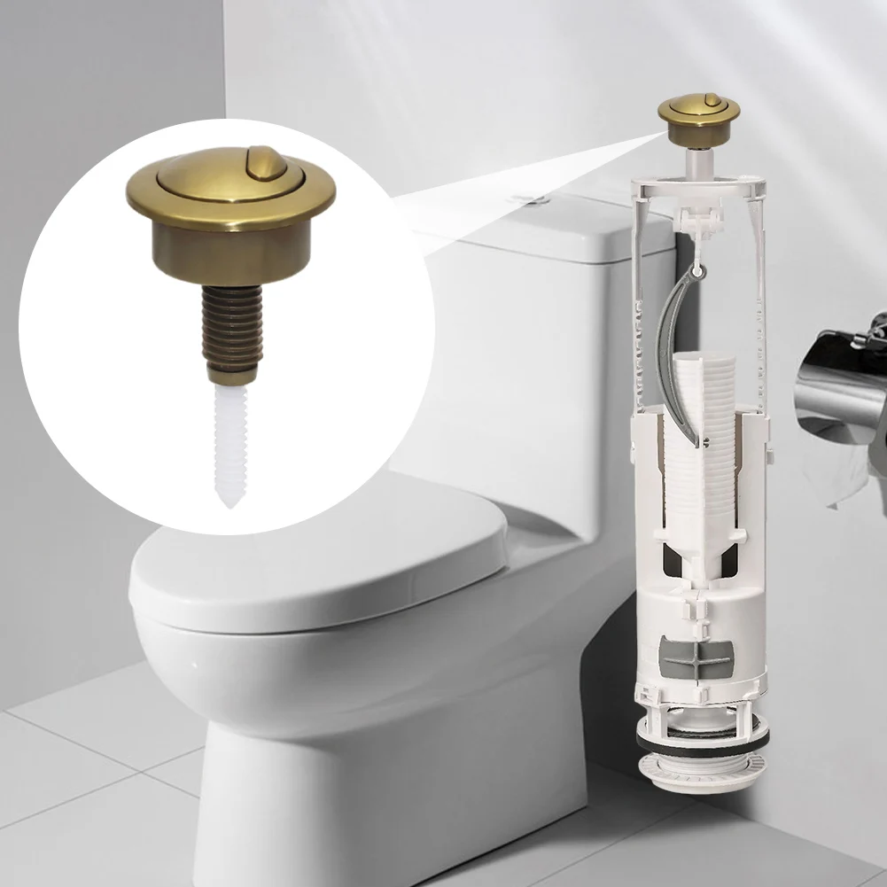 Suit for 38-42mm Toilet Tank Round Stem Button ABS Single Flush Water Saving Toilet Button For Home Bathroom Hotel Public Places 4