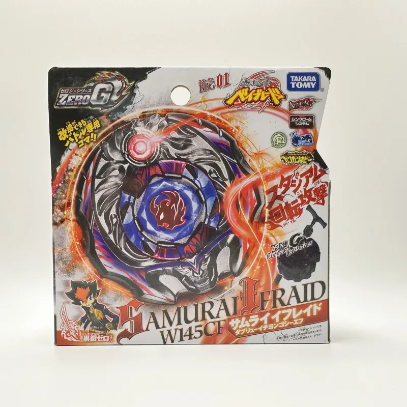 

Takara Tomy Beyblade Metal Battle Fusion Top BBG01 ZERO G SAMURAI DFRAID W145CF with CONPACT LAUNCHER