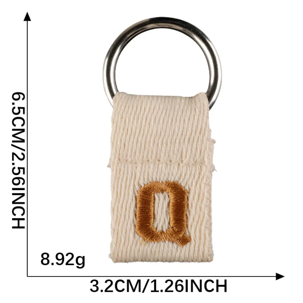 Alphabet Embroidered Key Organizer with Key Ring & Waist Buckle - Stylish Business Key Holder