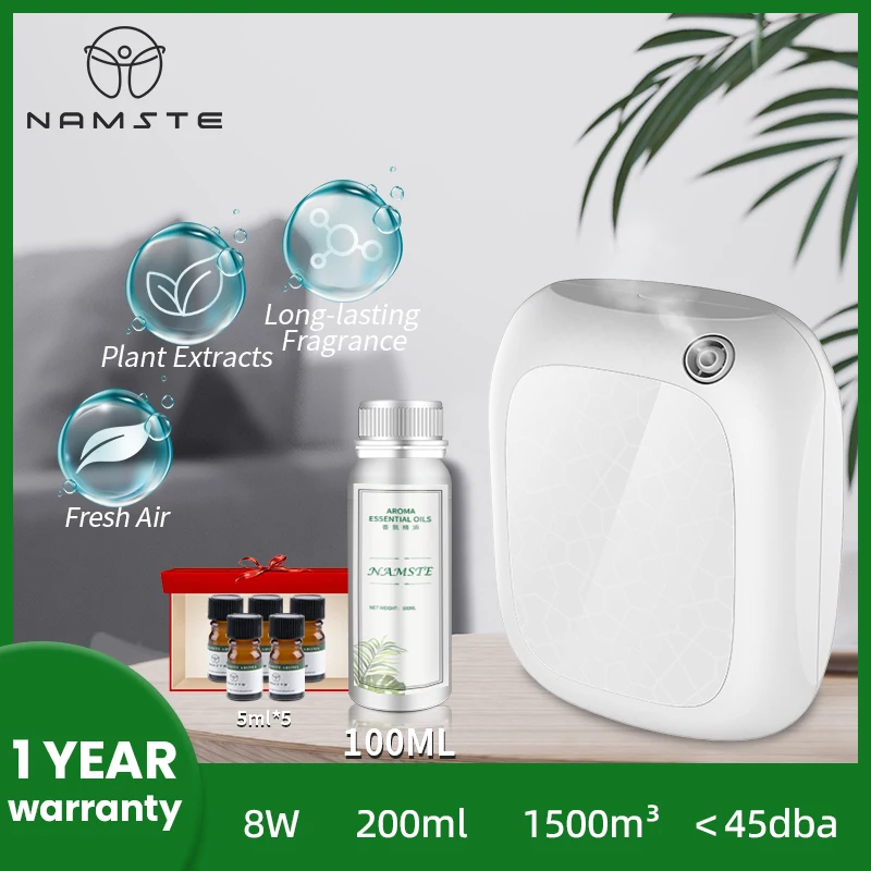 Namste 1500m³ Bluetooth Electric Aromatic Oasis Send 100ML or Sample Essential Oils Perfume Diffuser Home Air Freshener Device namste metal material perfume column diffuser fragrance humidifier air freshener electric aromatic oasis 100ml essential oils