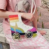 Fun Rainbow Glitter Roller Skate Women Handbag for Girls Novelty Rollerblade Crossbody and Pures Dazzing Daily Shoulder Bag Gift 6