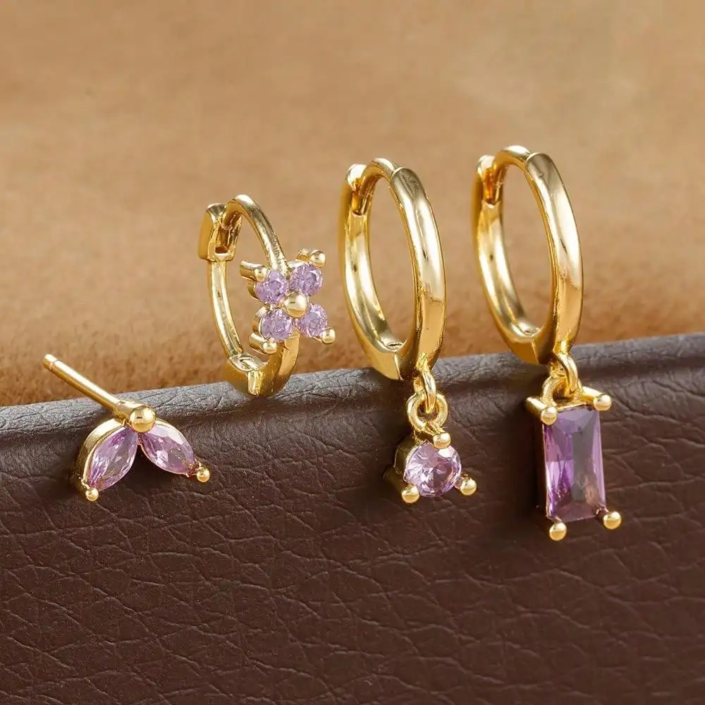 Gold-purple-4PCS