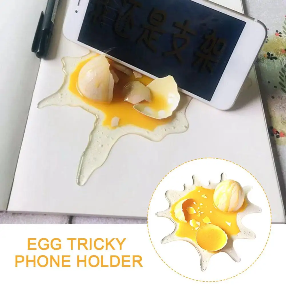 

Держатель для телефона со сломанным яйцом, креативный Настольный держатель для телефона, украшение для телефона, яйцо, уродливый телефон, розыгрыш, смешная розыгрыш, мобильный телефон St O9T2