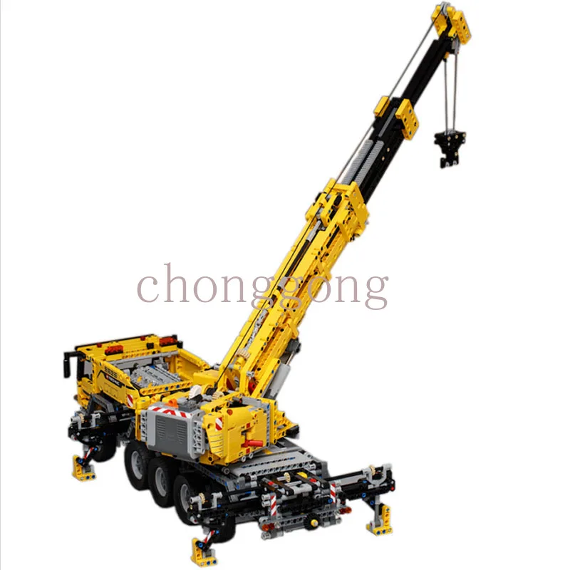 클래식 엔지니어링 차량 모터 파워 모바일 크레인 Mk II 적합 42009 모델 빌딩 키트, 블록 벽돌 선물 장난감, 생일 선물