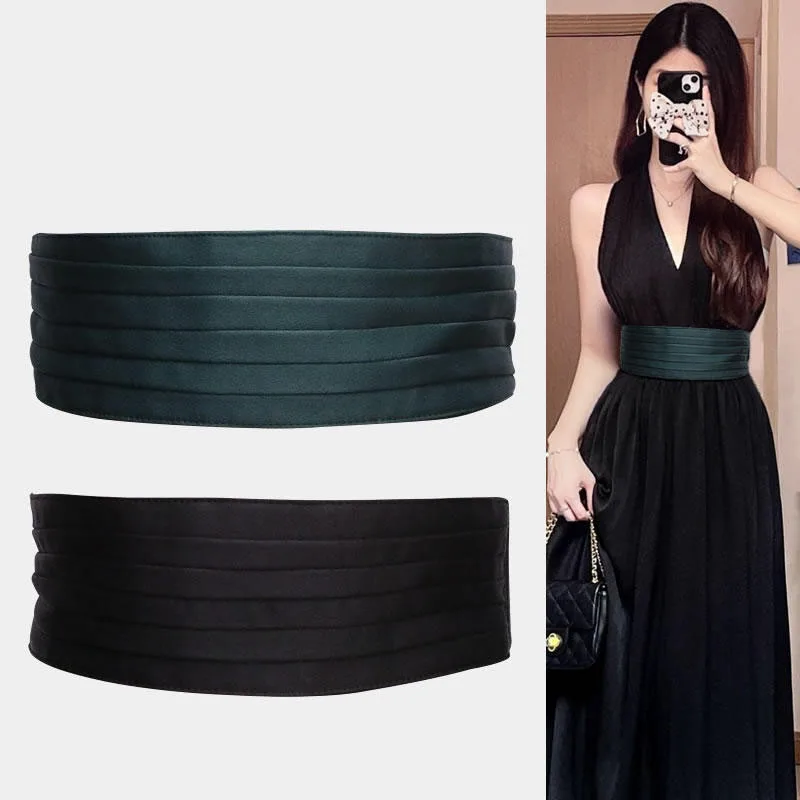 Wide Elastic Waist Belt for Women Fashion Fabric Dress Belts Black Red  Corset Cincher Waistband for Ladies Cinto Feminino - AliExpress 200000297