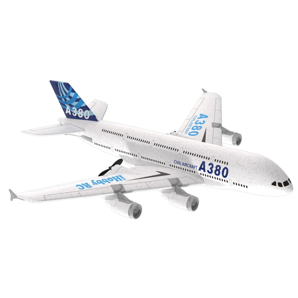 A380 2채널 3채널 RC 비행기 에어버스 EPP 폼 항공기 장난감 2.4G 글라이드 고정익 RTF 비행기 야외 장난감 드론 어린이 생일 선물
