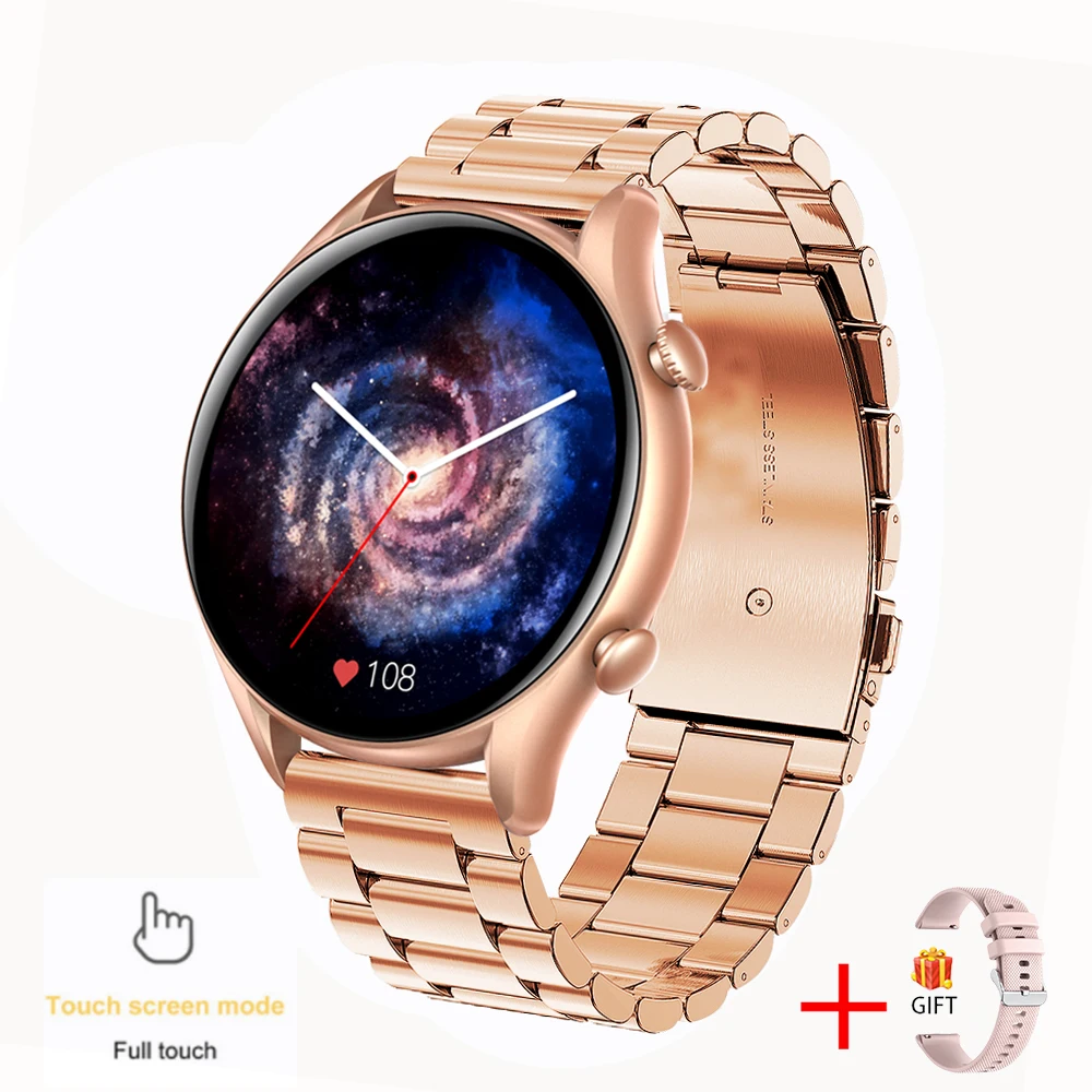 KALOSTE Smart watches Women Bluetooth call Heart Rate Sport Fitness Tracker clock Waterproof Ladies Smartwatch For Android ios 
