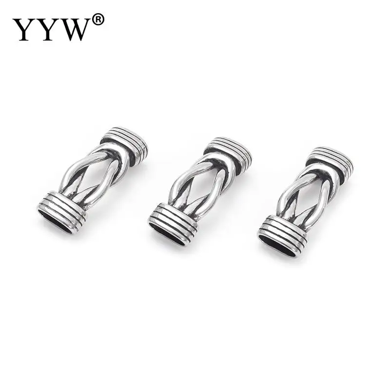 10pieces Stainless Steel Punk Viking Connector Cross Hole 12*6mm for DIY Charms Bracelet Findings Jewelry Making Parts Supplies