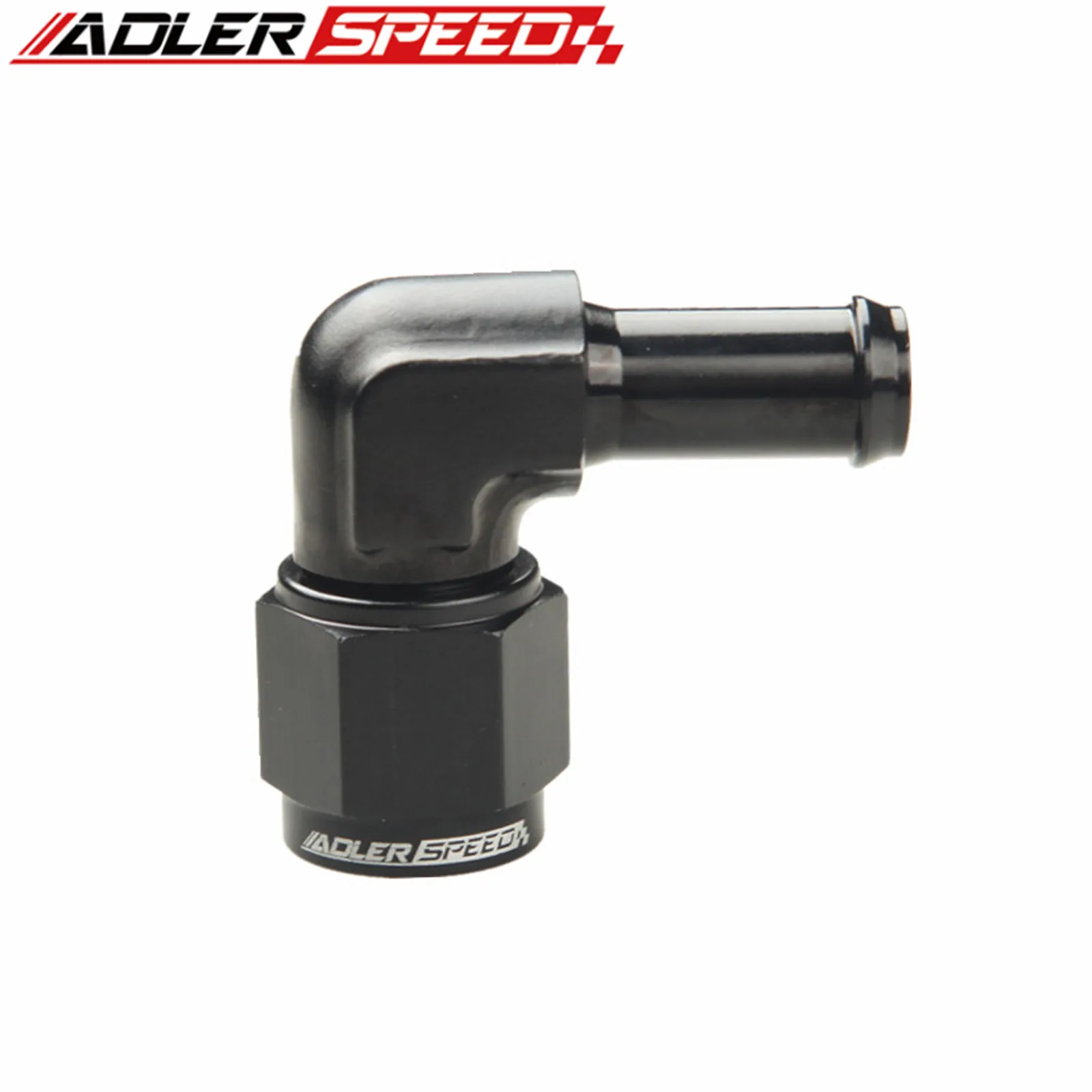A+ ADLERSPEED -6AN AN6 암나사에서 3/8인치 10mm 바브 90도 연료 오일 호스 피팅 어댑터 블랙/블루/실버