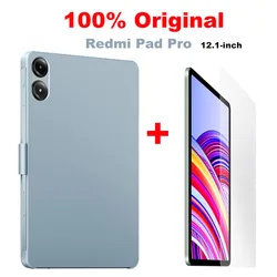 Premium Magnetic Stand Auto Sleep Tablet Cover for Redmi Pad Pro  12.1 (Blue with Glass)