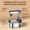 3.2L Stainless Steel Cat Water Fountain Cat Drinker Drinking Fountain For Cats Dogs Pet Water Dispenser Ultra Quiet Water Pump 4