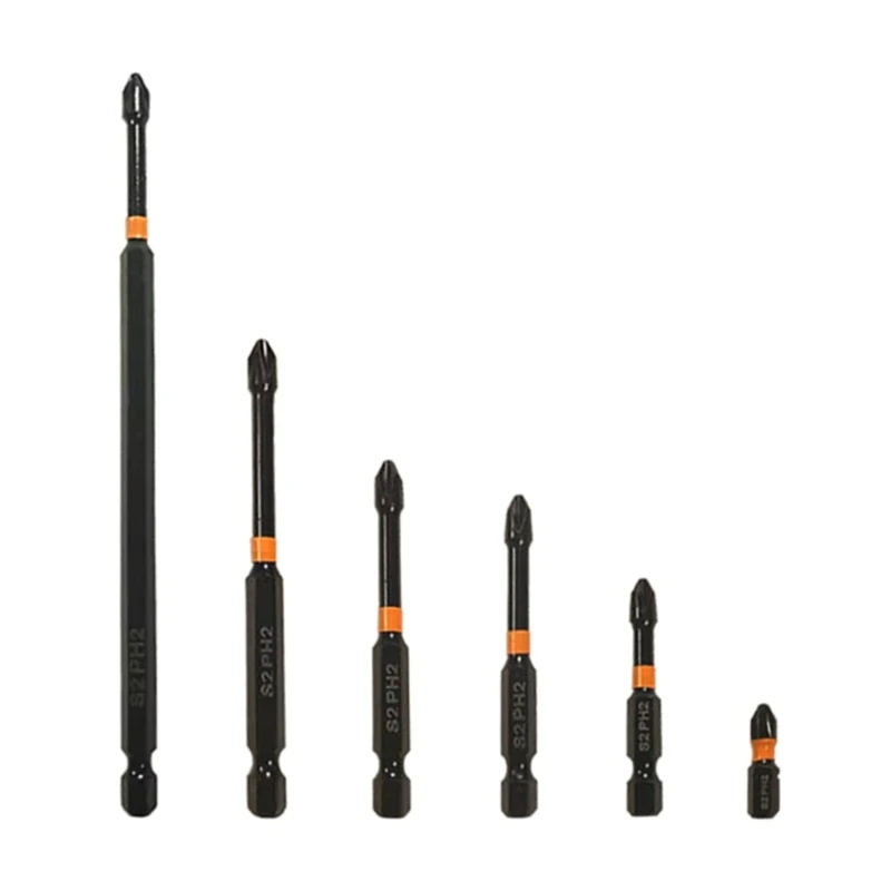 

6PC Screwdriver Bit Set,Anti Slip Screw Extractor Screwdriver Bit Set For Power Screwdriver Impact