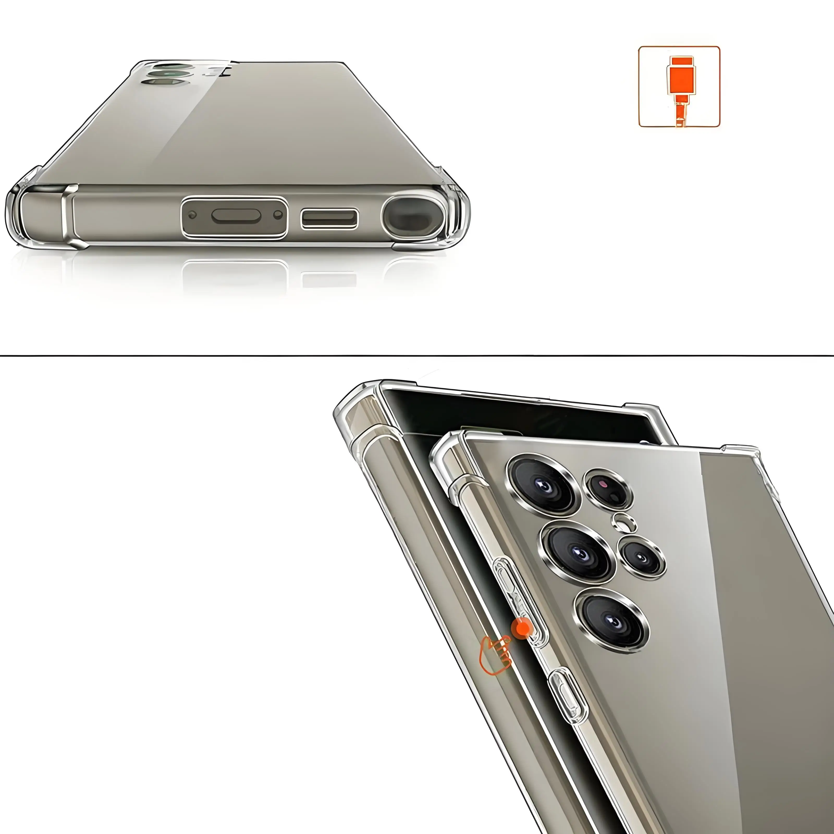 Luxury Shockproof Silicone Soft Case - Clear Ultra Thin Cover