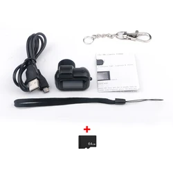Compact 1080P Vintage-Style Portable Video Recorder with TF Card Support (Camera Add 64G)