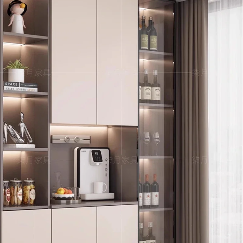Display Cabinet Hanging Bar Modern Home Shelves Portable Open Cabinets Accessories Wall Whiskey Vitrine Iron Drinks Showcase