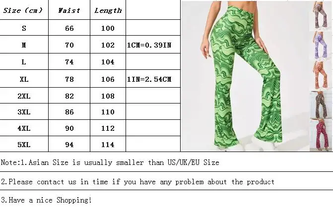 sweatpants Spring and Summer New Women's Water Ripple Printed Trousers Harajuku High Waist Casual Retro Plus Size Flared Pants Street Style fashion clothing