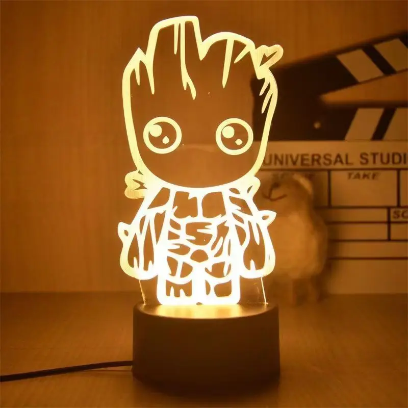 Lampe LED 3D Bébé Groot  Les Gardiens de la Galaxie – Le Génie de la Lampe  3D