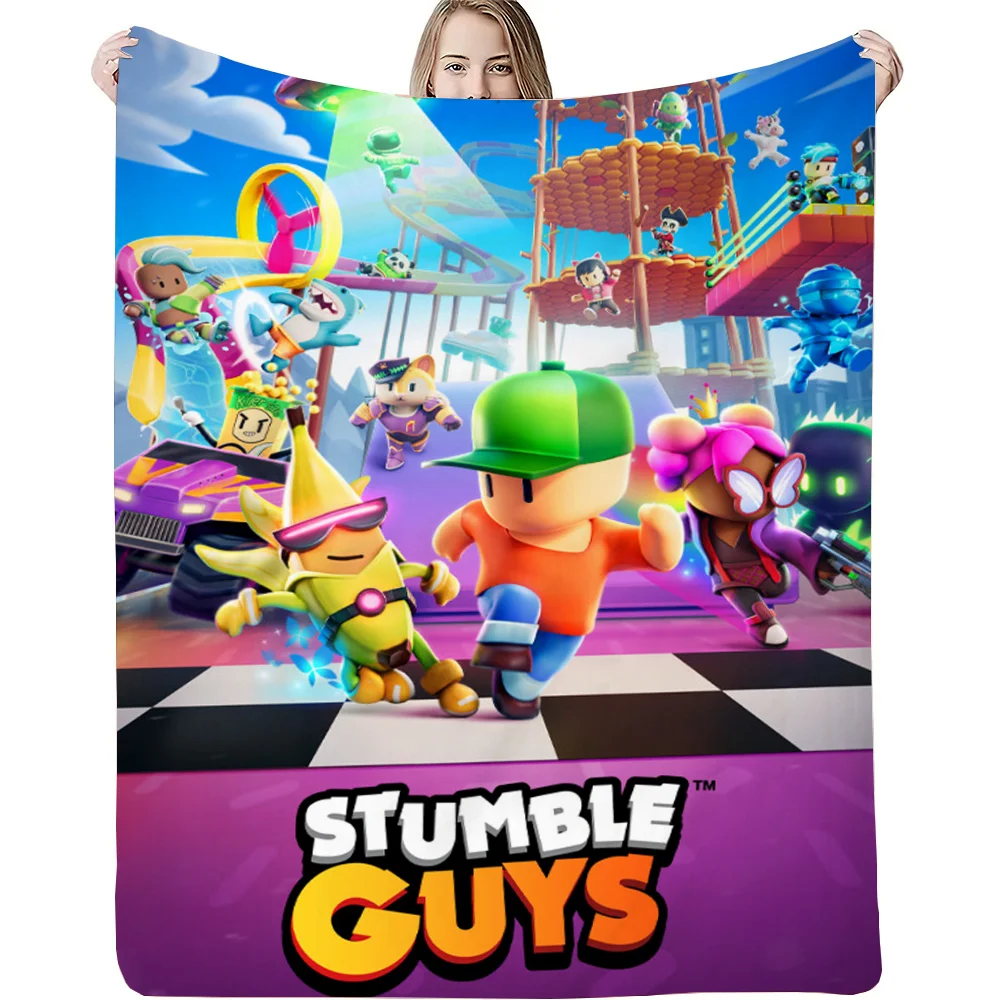 HOT Game S-S-Stumbles Guys Sofa Blanket Luxury Knee Blanket King Size Warm Blankets for Cold Fluffy Soft Blankets Throw Bed Nap 4