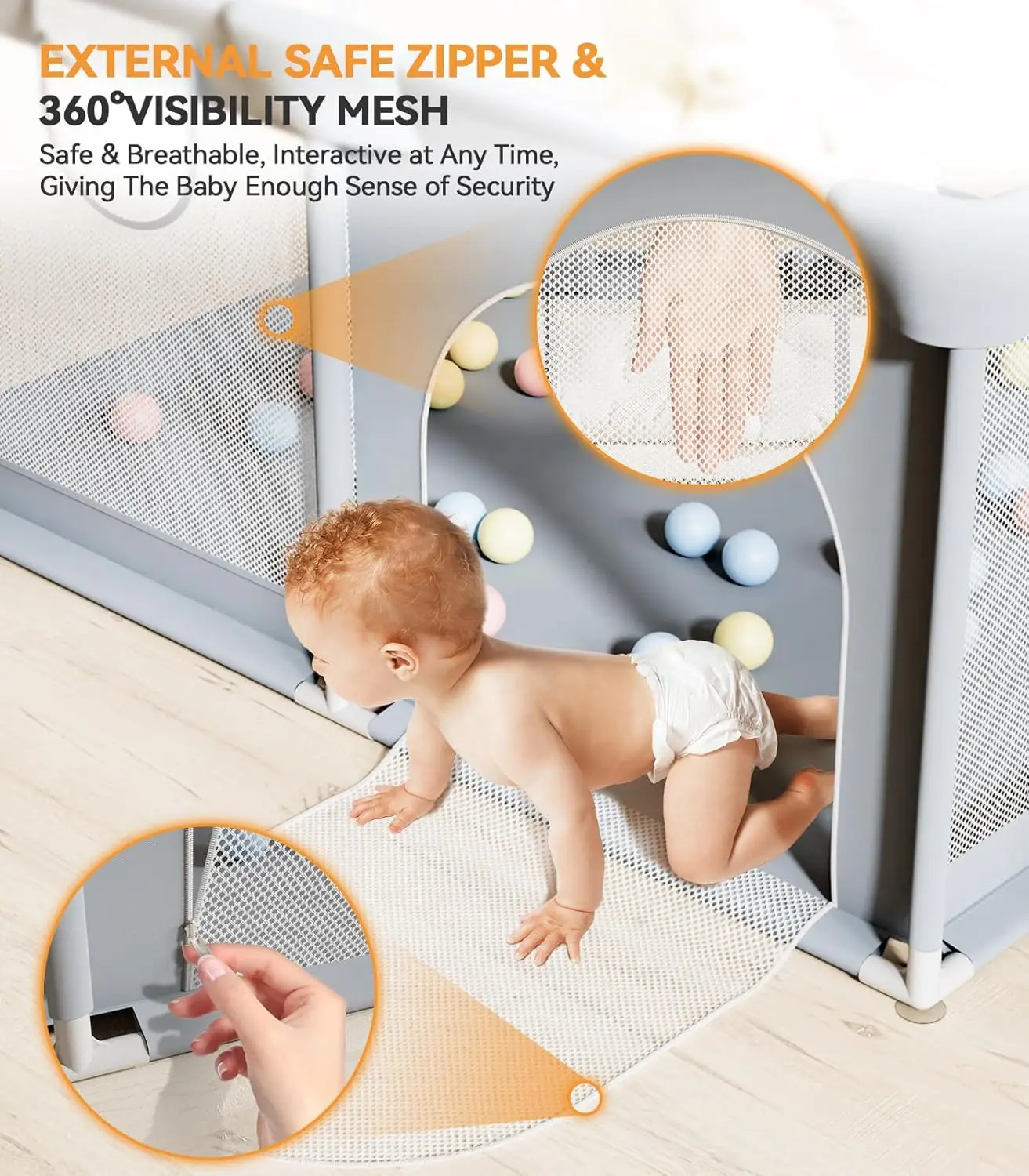 Baby Playpen Baby Safety Barrier Fence Playground Park Babies Protective Barrier Large Playpen for Children