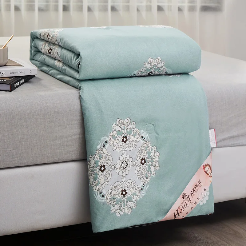 

Feather silk cotton summer quilt student dormitory cool quilt air conditioner comforter in spring autumn winter quilt wholesale