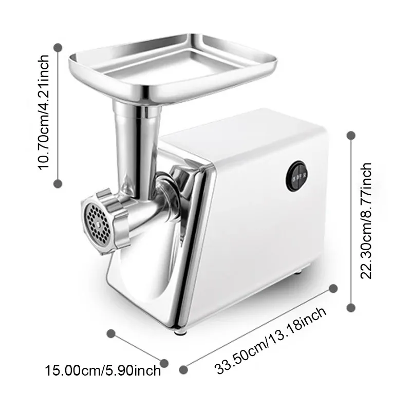 Electric Meat Grinder Heavy Duty Meat Mincer with Blades & Grinding Plates, Sausage Stuffer Maker, Grinder Plates for Home 6