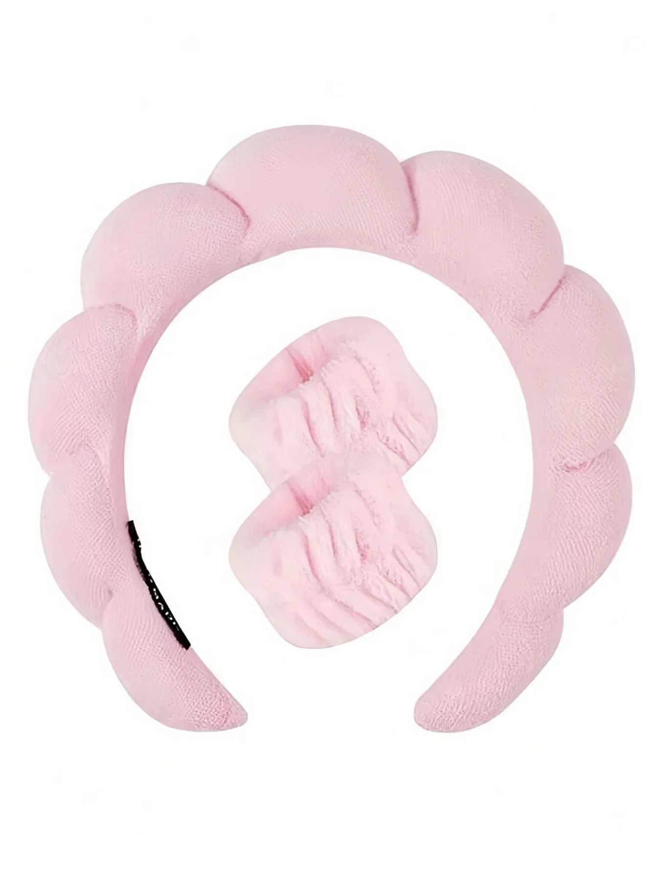 3pcs cloud headband set Towel cloth sponge Fried Dough Twists hair band high skull top facial wash hair band wrist band 6