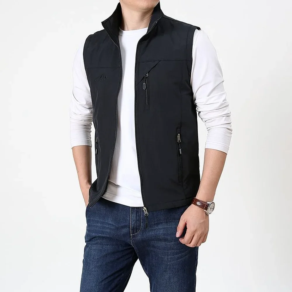 Men Outdoor Casual Sleeveless Vests And Jackets