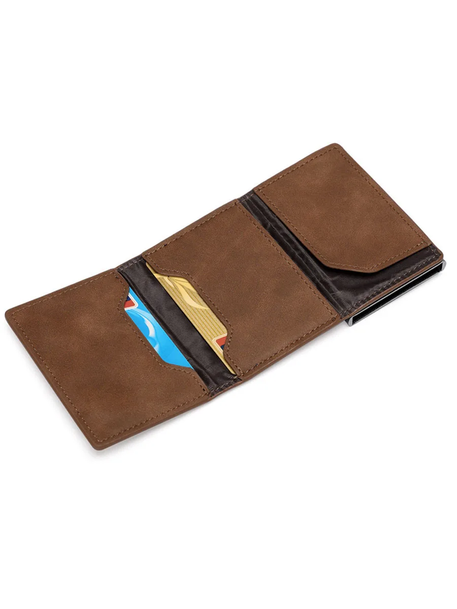 Leather Wallet Gebwolf PU Leather Men Wallet Rfid Anti-magnetic Credit Cards Holder With Organizer Coin Pocket & Money Clips Purse
