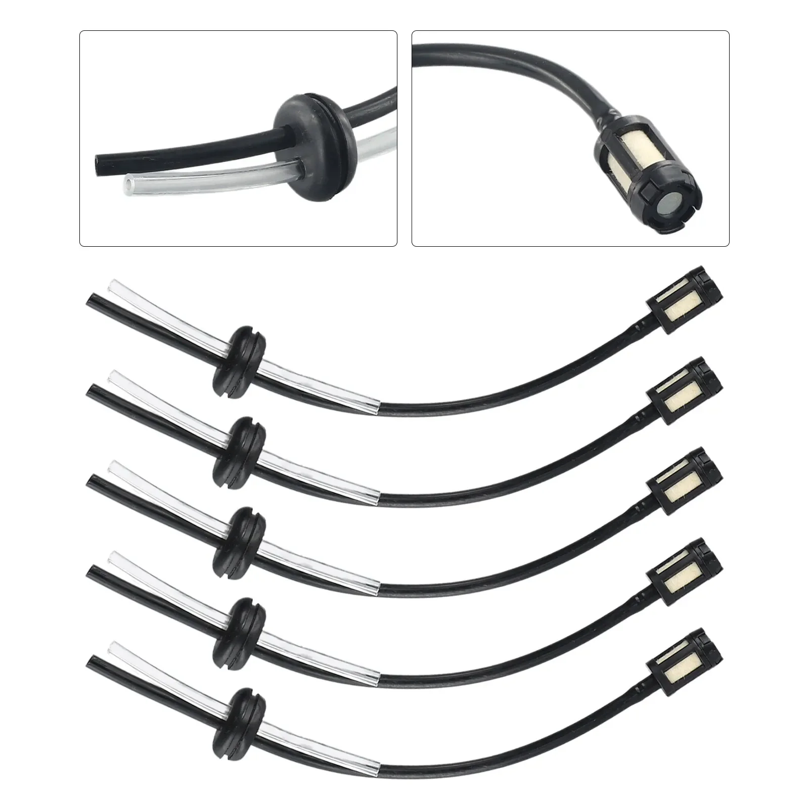 

5PC Fuel Filter Pipes Fuel Hose Seal Hedge Kit Garden Power Tools Spare Part For Trimmer Trimmer Brush Cutter Repair Accessories