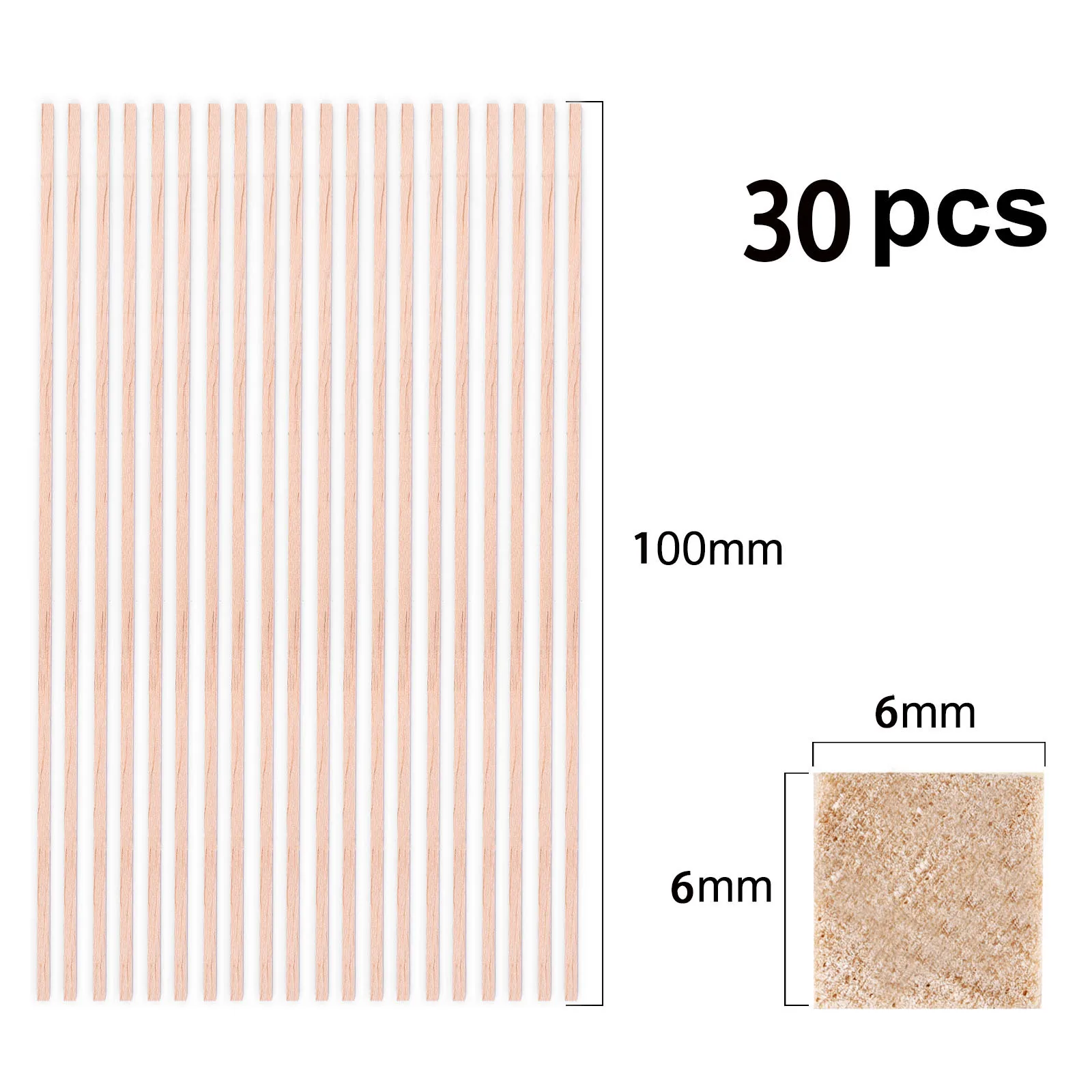 30pcs 6x6mm 100mm