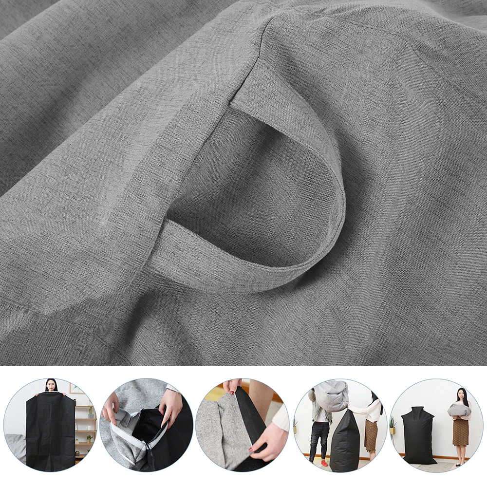 New Bean Bag Chair Sofa Cover Soft Comfortable Sofa Chair Protection Cover with Storage Bag without Filler Furniture Accessories 5