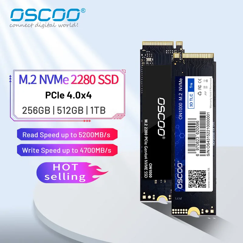 Oscoo Ssd 1Tb 512Gb Ssd M2 Nvme Pcie 4.0 X4 M.2 2280 Nvme Drive Disco A Stato Solido Interno Per Ps5 Desktop Spedizione Gratuita