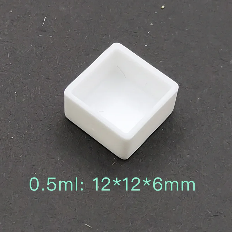 25/50/100pcs 0.5ml Square Transparent/White Color Empty Plastic Watercolor Paint Pans for Watercolor Acrylic Oil Gouache Paints 2
