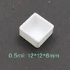 25/50/100pcs 0.5ml Square Transparent/White Color Empty Plastic Watercolor Paint Pans for Watercolor Acrylic Oil Gouache Paints 2