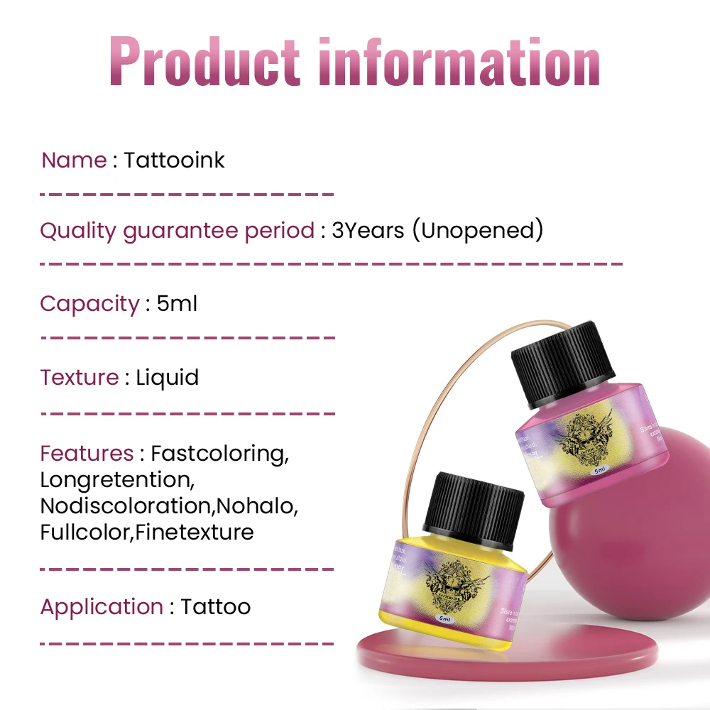 Tattoo Ink Kit Tattoo Ink Pigments Permanent Makeup Paint Tattoo Machine Black Ink Supplies