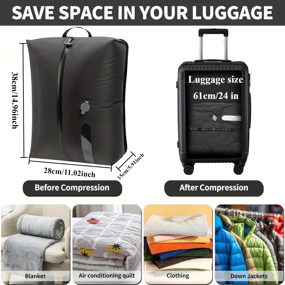 Outdoor Waterproof Vacuum Bag Reusable Storage Bag Folding Travel Compression Bag Auxiliary Use Of Air Pump 3