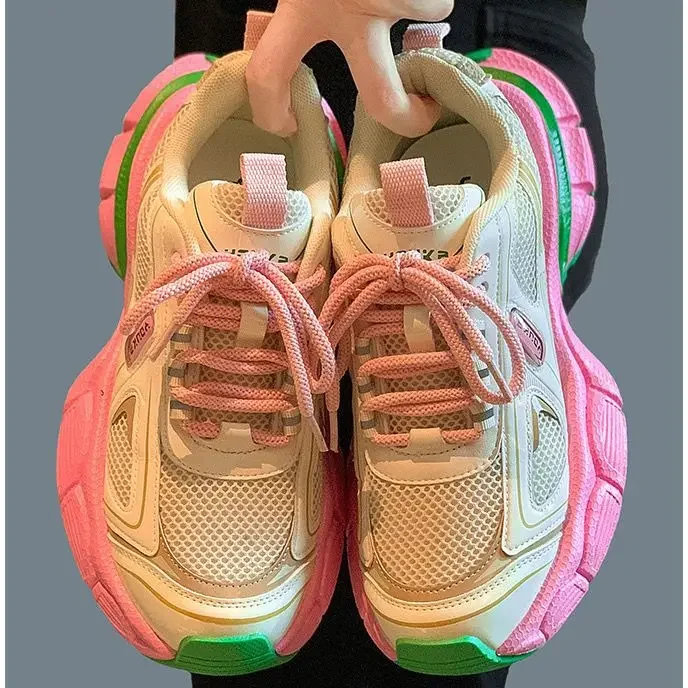 

Women's Spring Autumn New Breathable Elevated Casual Sports Shoes Women's Fashion Comfortable Casual Shoes Outdoor Running Shoes