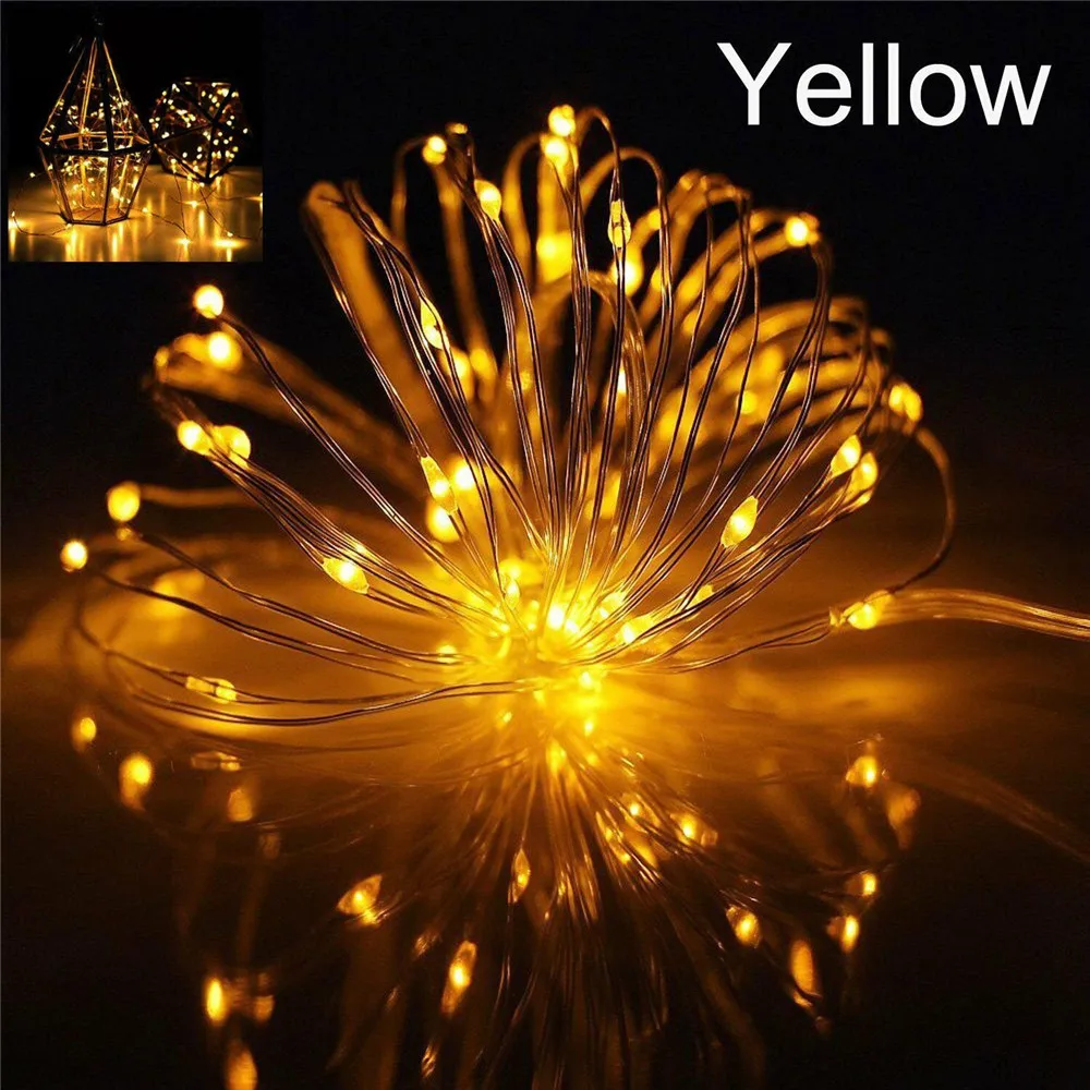 Small Micro 20-100 LED Fairy Lights String Battery Copper Sliver Wire Xmas Party 5