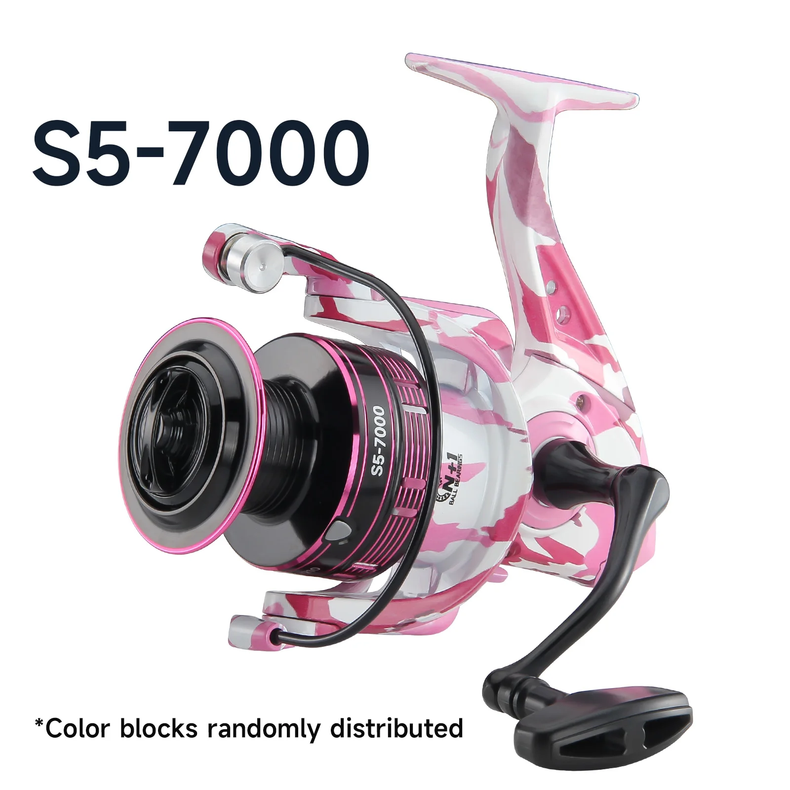 HAUT TON S5 Graffiti Spinnrolle mit Glattem Metallkugellager, Lückenlose 14KG Maximale Bremskraft für Ultra-Glattes Angeln und Werfen – Detail 6