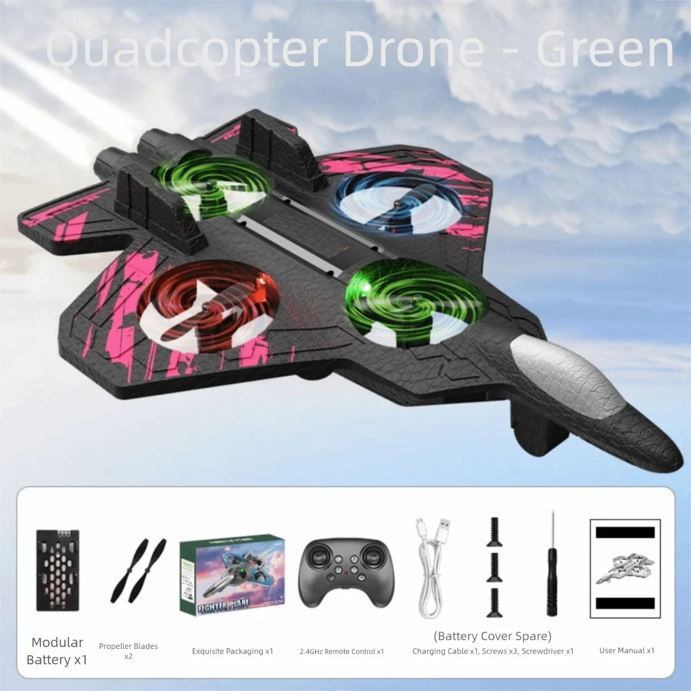 EPP Foam Remote Control Foam Fighter Gravity Sensing 2.4G Stunt Four Motor Helicopter Portable Durable RC Hobby Jet Plane