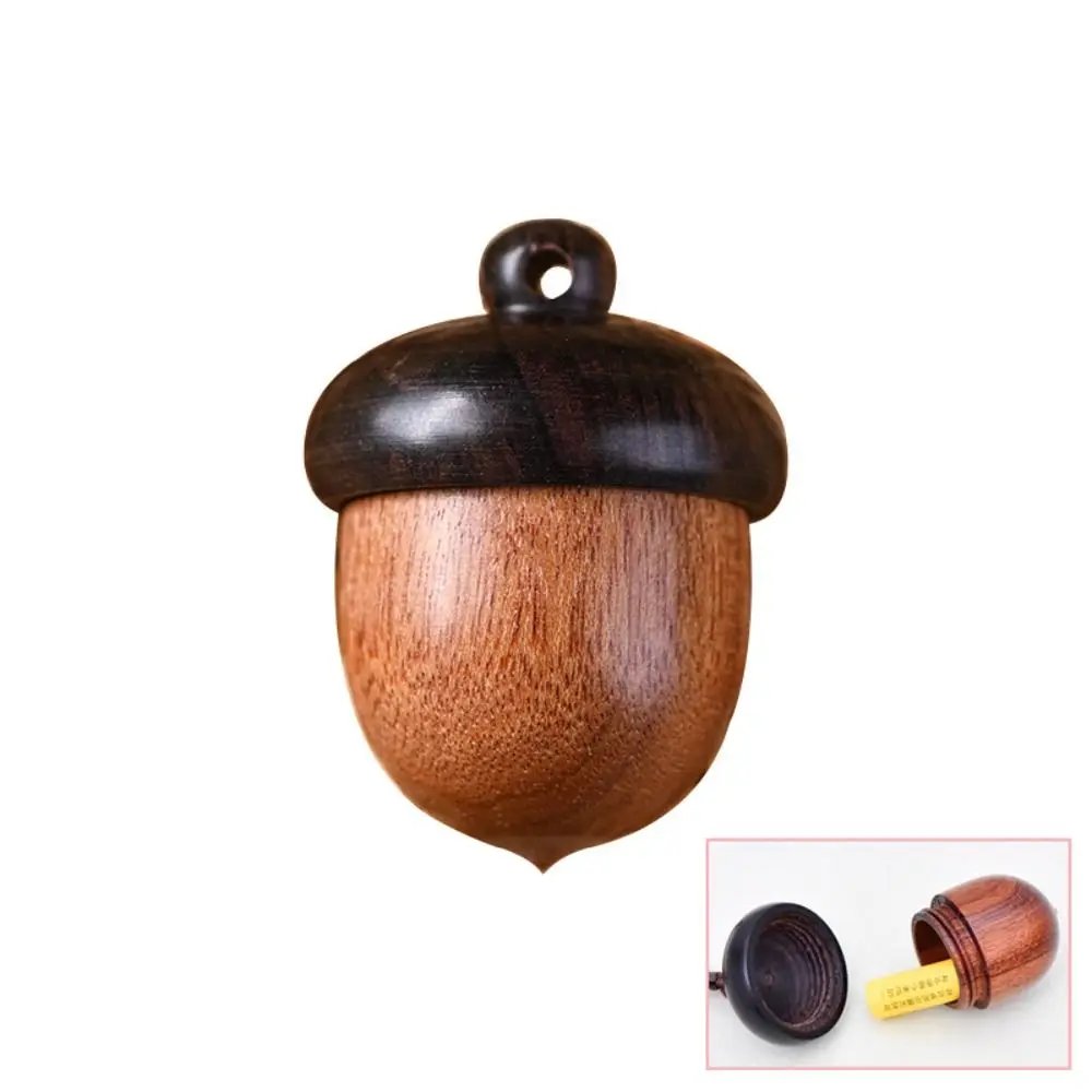 

Items Acorn Shape Portable Granule Storage Box Mini Sandalwood Rescue Pill Case Medicine Pill Box Medicine Tablet Container