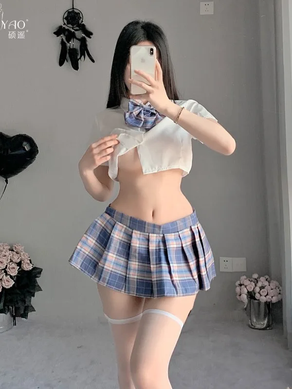 

lingerie for women pure desire JK student outfit cute uniform sets White shirt top Leisure Versatile Comfortable design 8ZVH