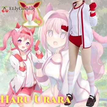 하루 우라라 애니메이션 게임 우마무스메 프리티 더비 코스프레 코스튬 옷, 가발 유니폼, 하루 우라라 결승 세트