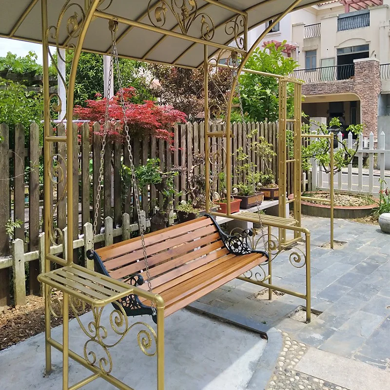 

Swing hanging chair outdoor home balcony courtyard leisure adult children double rocking chair leisure solid wood swing.