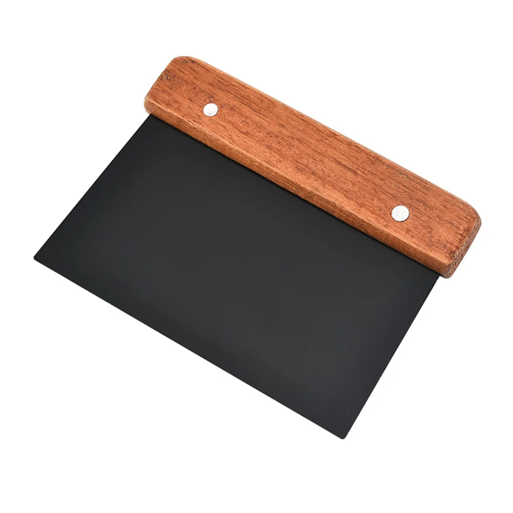 

Stainless Steel Pizza Household Baking Scraper Wooden Handle Bread Supply Dough Stainless Steel for Home Kitchen