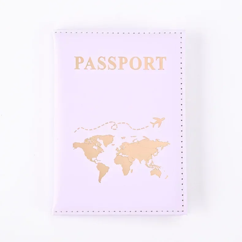 Travel Essential Slim Passport Cover - Stylish PU Map Design
